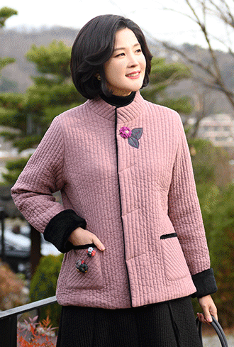 [아울렛] 모티브 꽃누빔 자켓 생활한복 상의 KD011312